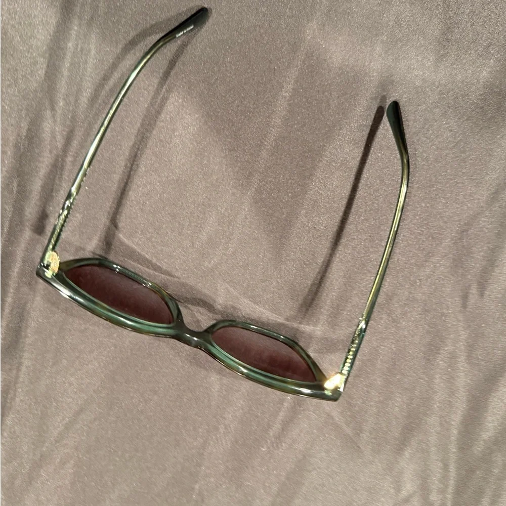 Longchamp Women's Sunglasses Green Acetate Cat Eye